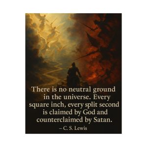 C. S. Lewis Spiritual Warfare Poster