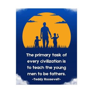Teddy Roosevelt Fatherhood Quote Poster