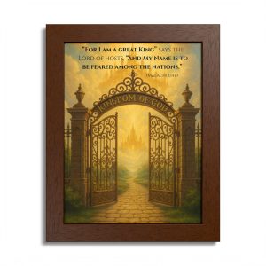 Malachi 1:14 — “For I Am a Great King” Framed Poster