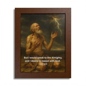 "Job 13:3" - Framed Poster