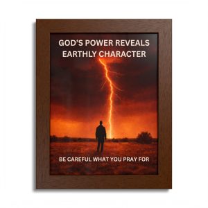 "God's Power Reveals Earthly Character" - Framed Poster